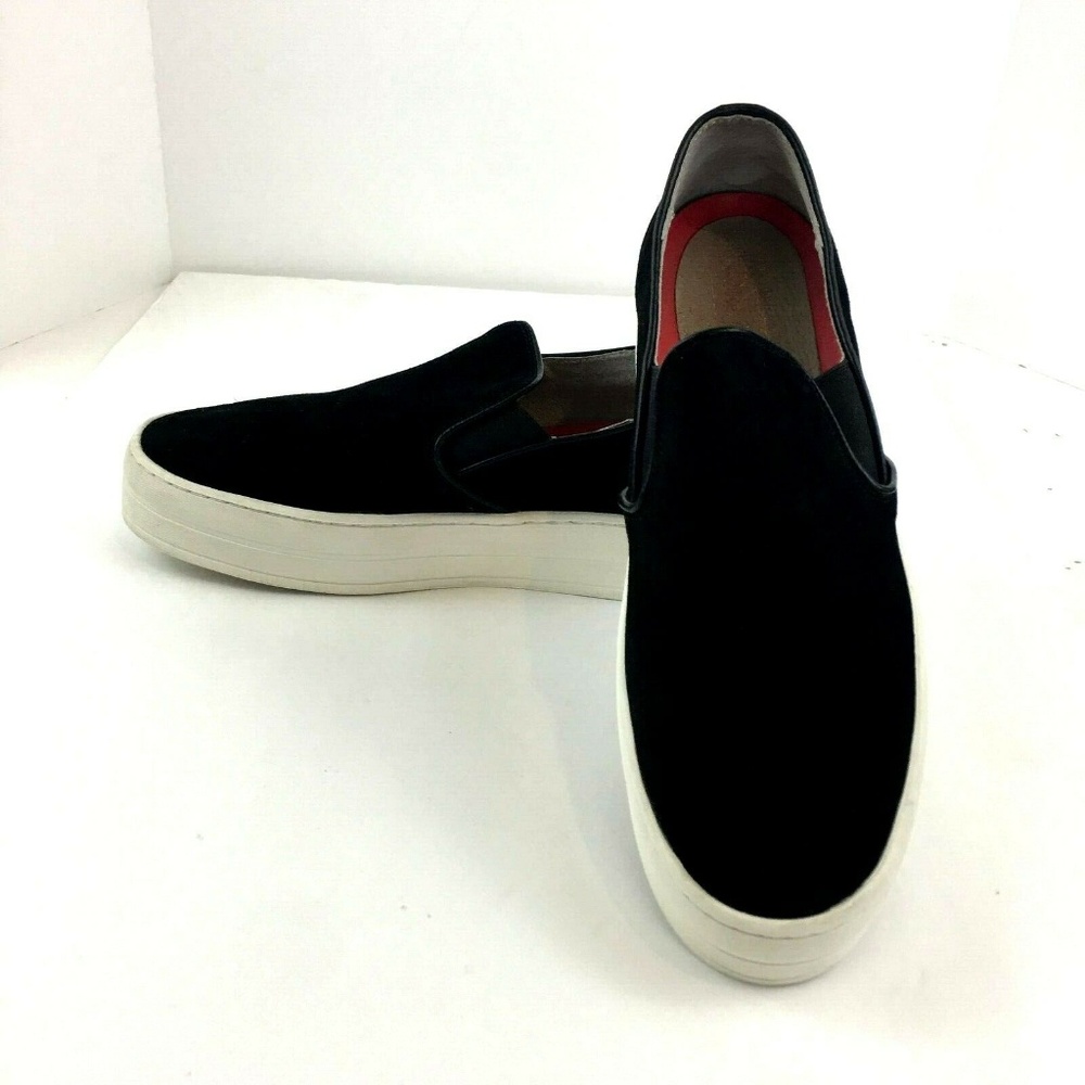 SKECHERS Street Rise Fit Black Suede Slip On Shoes